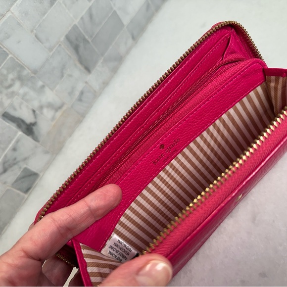 Kate Spade Pink Lacey Zip Around Large Wallet - Picture 5 of 10